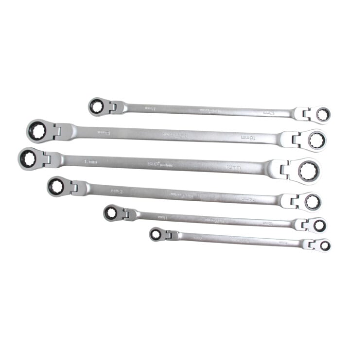 BGS dubbele ratel steeksleutelset SW 8 - 19 mm 10 delig
