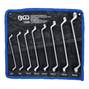 BGS dubbele ringsleutelset 1209 gekarteld SW 6 x 7 - 20 x 22 mm 8 delig
