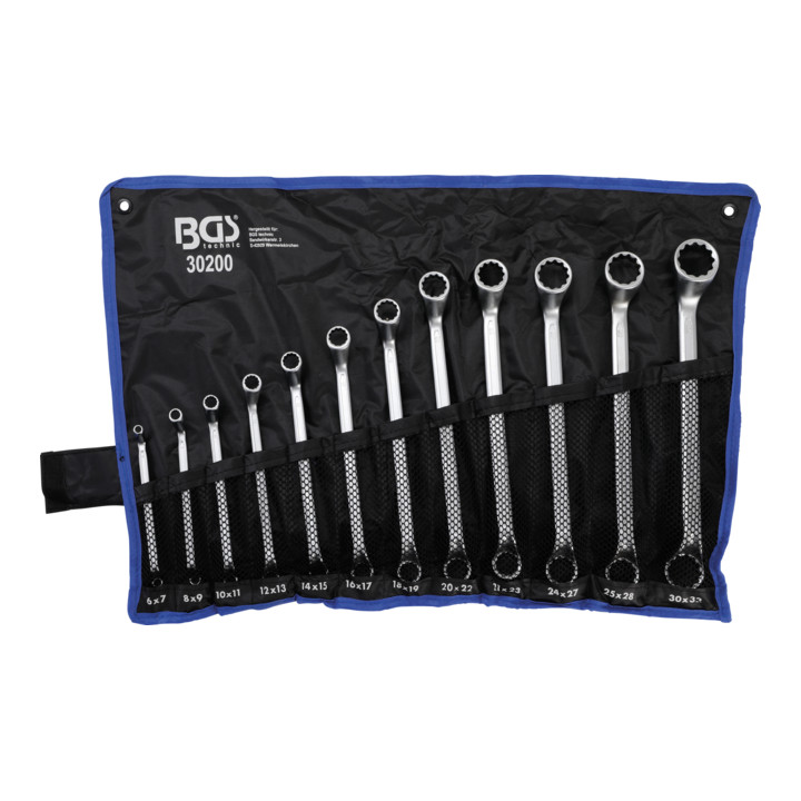 BGS dubbele ringsleutelset gekarteld SW 6 - 32 mm 12 delig