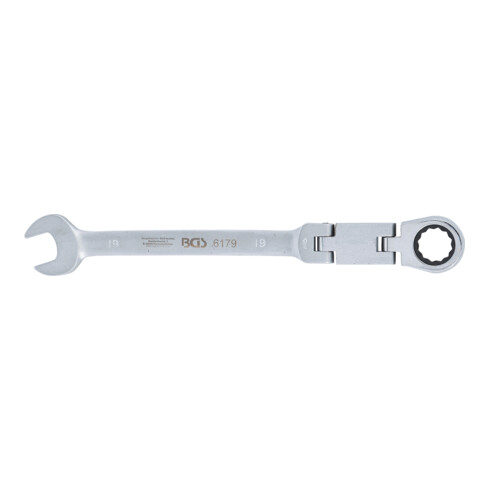 BGS Dubbelscharnierende ratelring-steeksleutel | plooibaar | 19 mm