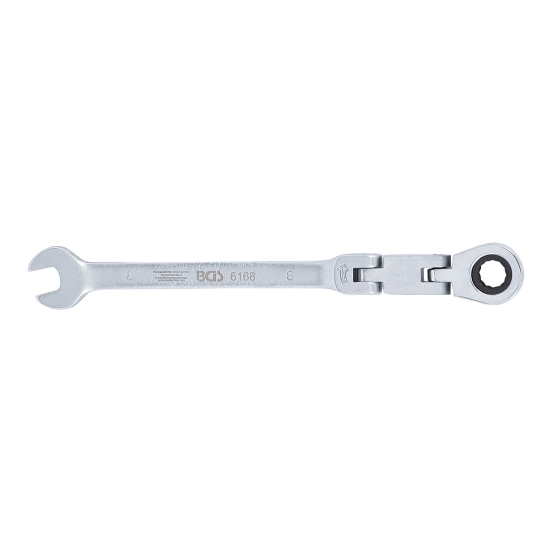 BGS Dubbelscharnierende ratelring-steeksleutel | plooibaar | 8 mm