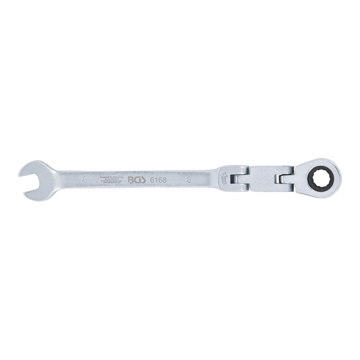 BGS Dubbelscharnierende ratelring-steeksleutel | plooibaar | 8 mm