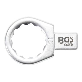 BGS Einsteck-Ringschlüssel 6902-21, 21 mm, Aufnahme 9 x 12 mm