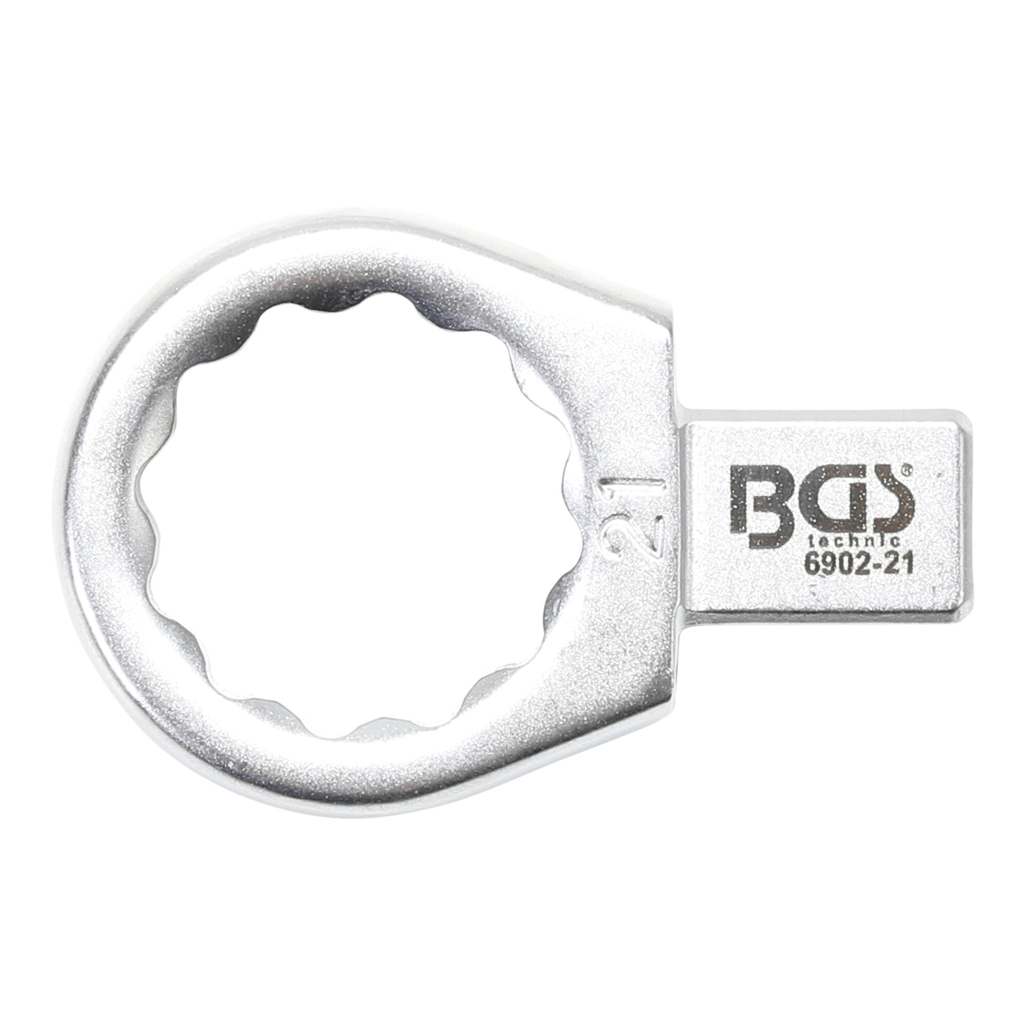 BGS Einsteck-Ringschlüssel 6902-21, 21 mm, Aufnahme 9 x 12 mm ; BGS technic
