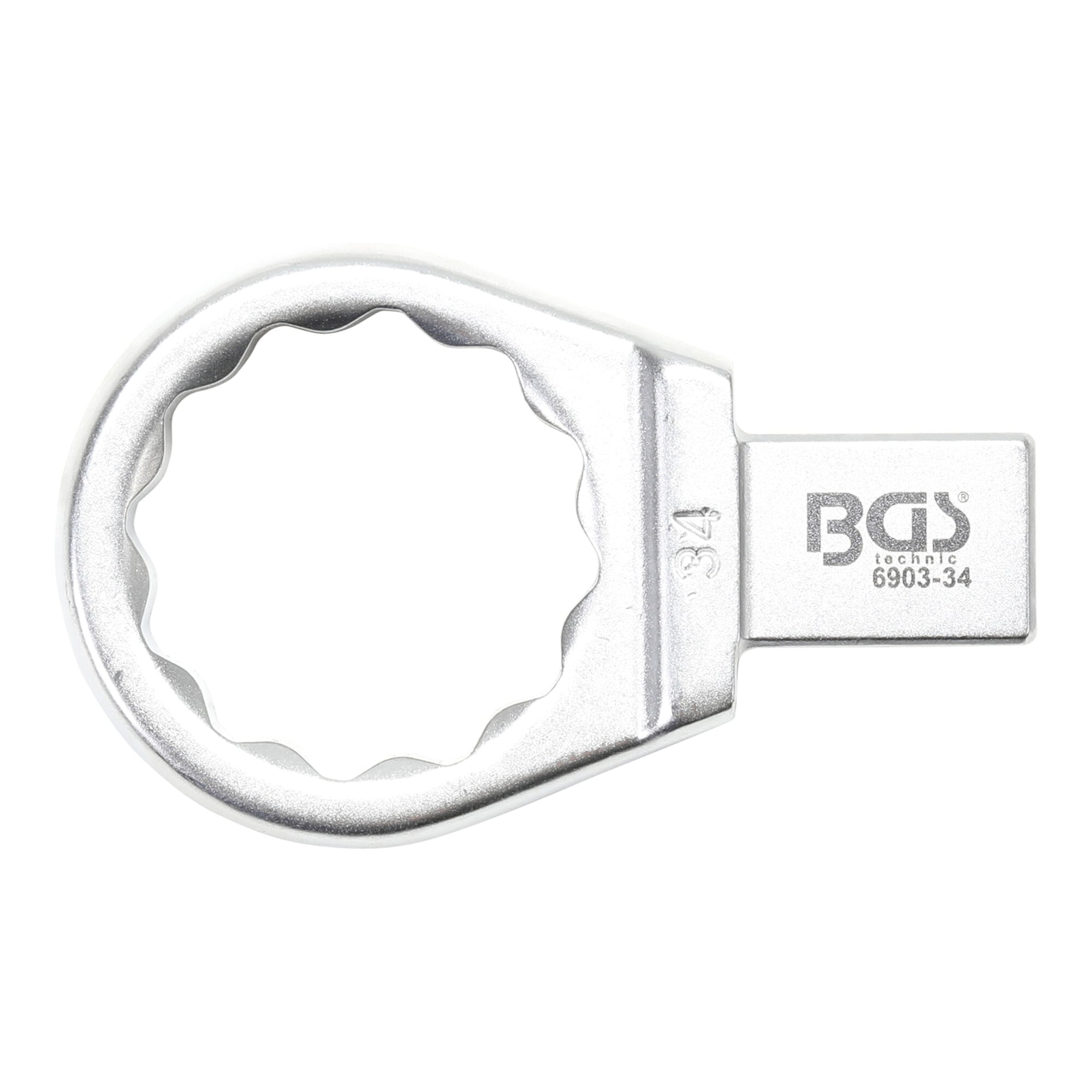 BGS Einsteck-Ringschlüssel 6903-34, 34 mm, Aufnahme 14 x 18 ; BGS technic