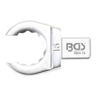 BGS Einsteck-Ringschlüssel 6904-16, offen, 16 mm, Aufnahme 9 x 12 mm