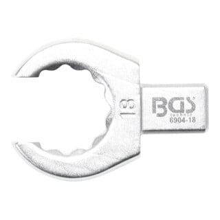 BGS Einsteck-Ringschlüssel 6904-18, offen, 18 mm, Aufnahme 9 x 12 mm