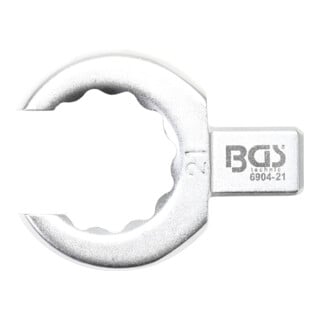 BGS Einsteck-Ringschlüssel 6904-21, offen, 21 mm, Aufnahme 9 x 12 mm