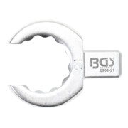 BGS Einsteck-Ringschlüssel 6904-21, offen, 21 mm, Aufnahme 9 x 12 mm