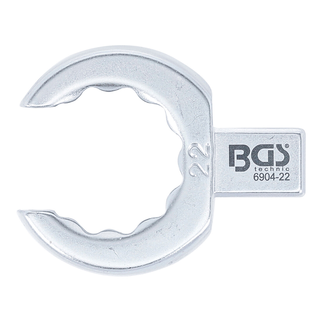 BGS Einsteck-Ringschlüssel 6904-22, offen, 22 mm, Aufnahme 9 x 12 mm