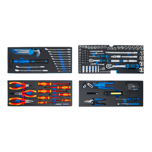 BGS Elektriker-Metall-Werkzeugkoffer 3350, 3 Schubladen, mit 147 Werkzeugen