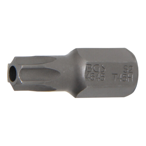 BGS Embout longueur 30 mm 10 mm (3/8") profil T (pour Torx) avec perçage T45