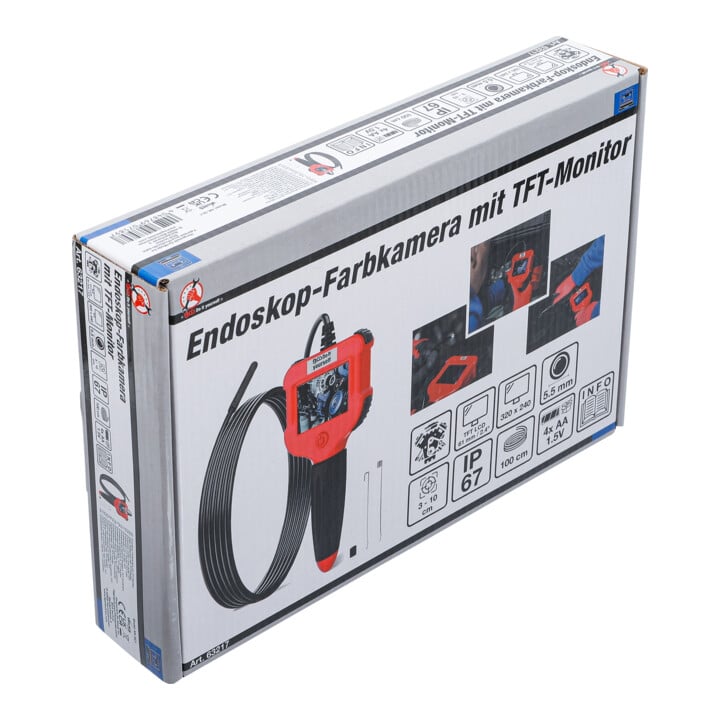 BGS Endoscope couleur avec écran TFT Tête de caméra Ø 5,5 mm
