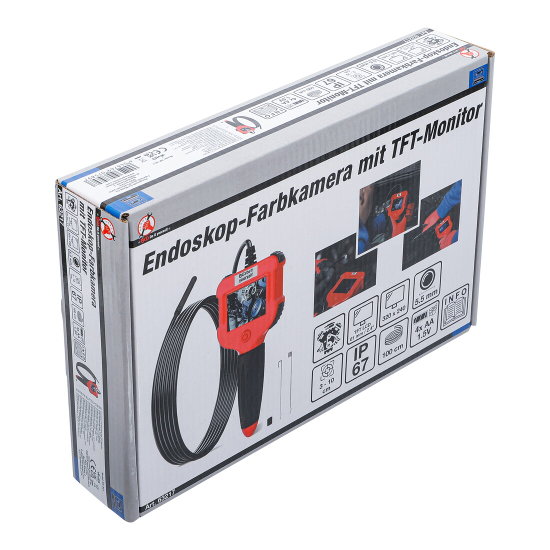 BGS Endoscope couleur avec écran TFT Tête de caméra Ø 5,5 mm