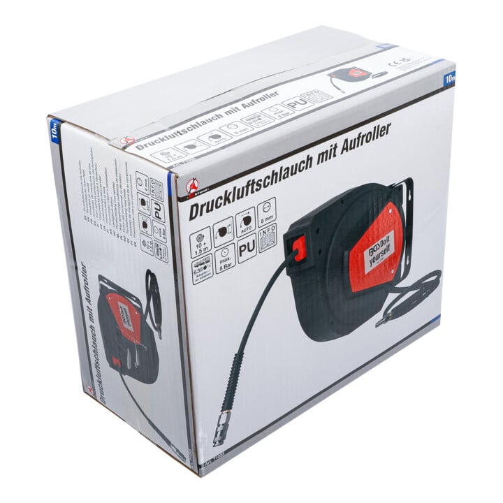 BGS Enrouleur air mural automatique 10 m + 1,5 m