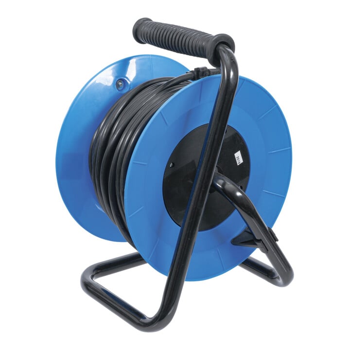 BGS Enrouleur de câble 25 m 3x1,5 mm² 4 prises de courant IP 20 3000 W