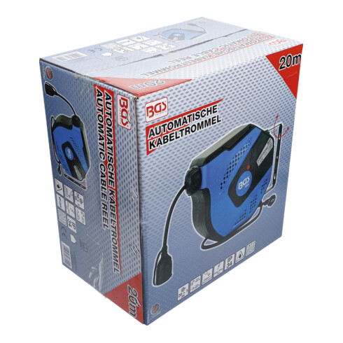 BGS Enrouleur de câble automatique 20 m