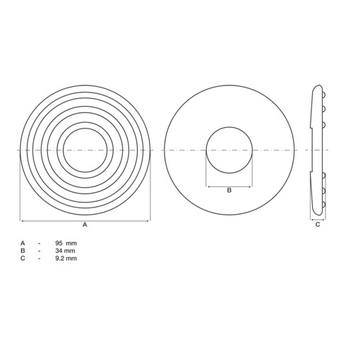 BGS Ersatz-Gummipad 2889-2, für Art. 2889