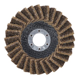 BGS Fächer-Schleif-Scheibe, Vlies, Ø 115 mm, Körnung 80