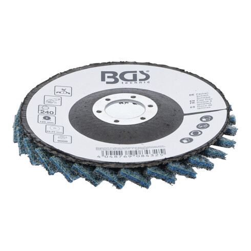 BGS Fächer-Schleif-Scheibe, Vlies, Ø 125 mm, Körnung 240