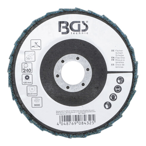 BGS Fächer-Schleif-Scheibe, Vlies, Ø 125 mm, Körnung 240