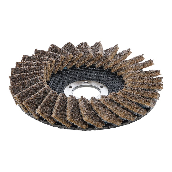 BGS Fächer-Schleif-Scheibe, Vlies, Ø 125 mm, Körnung 80
