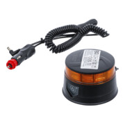 BGS Feu de signalisation rotatif à batterie, jaune, avec aimant, 12 V / 24 V, Ø 130 mm
