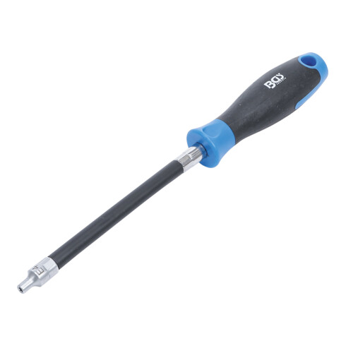 BGS Flexibler Schraubendreher mit Rundgriff 70020, E-Profil E 4, Klingenlänge 150 mm