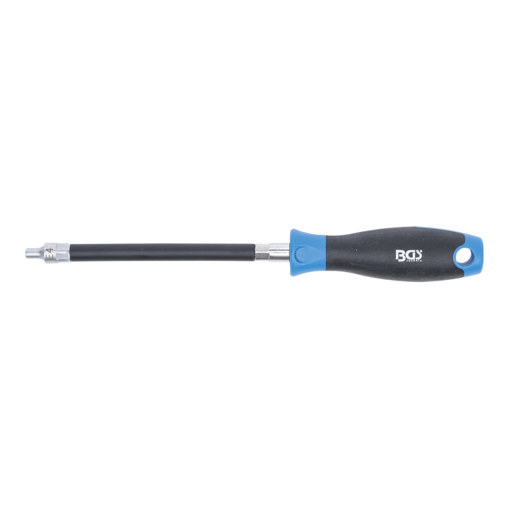 BGS Flexibler Schraubendreher mit Rundgriff 70020, E-Profil E 4, Klingenlänge 150 mm