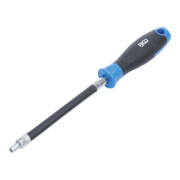 BGS Flexibler Schraubendreher mit Rundgriff 70021, E-Profil E 5, Klingenlänge 150 mm