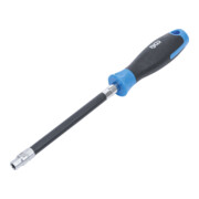 BGS Flexibler Schraubendreher mit Rundgriff 70024, E-Profil E 8, Klingenlänge 150 mm
