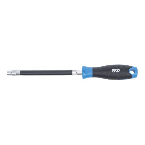 BGS Flexibler Schraubendreher mit Rundgriff 70024, E-Profil E 8, Klingenlänge 150 mm