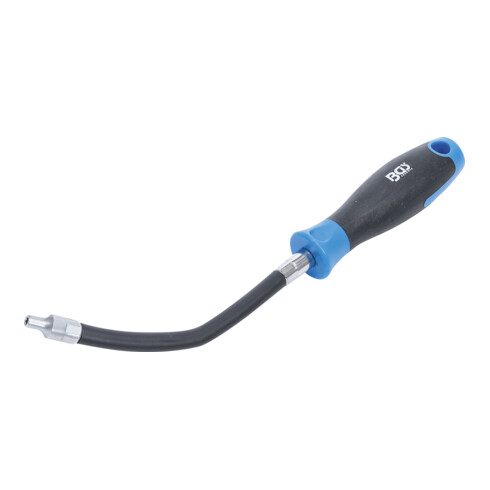 BGS Flexibler Schraubendreher mit Rundgriff 70024, E-Profil E 8, Klingenlänge 150 mm
