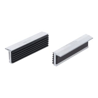 BGS Ganasce di protezione per morsa, in alluminio, l=100mm, 2pz., con rivestimento in gomma