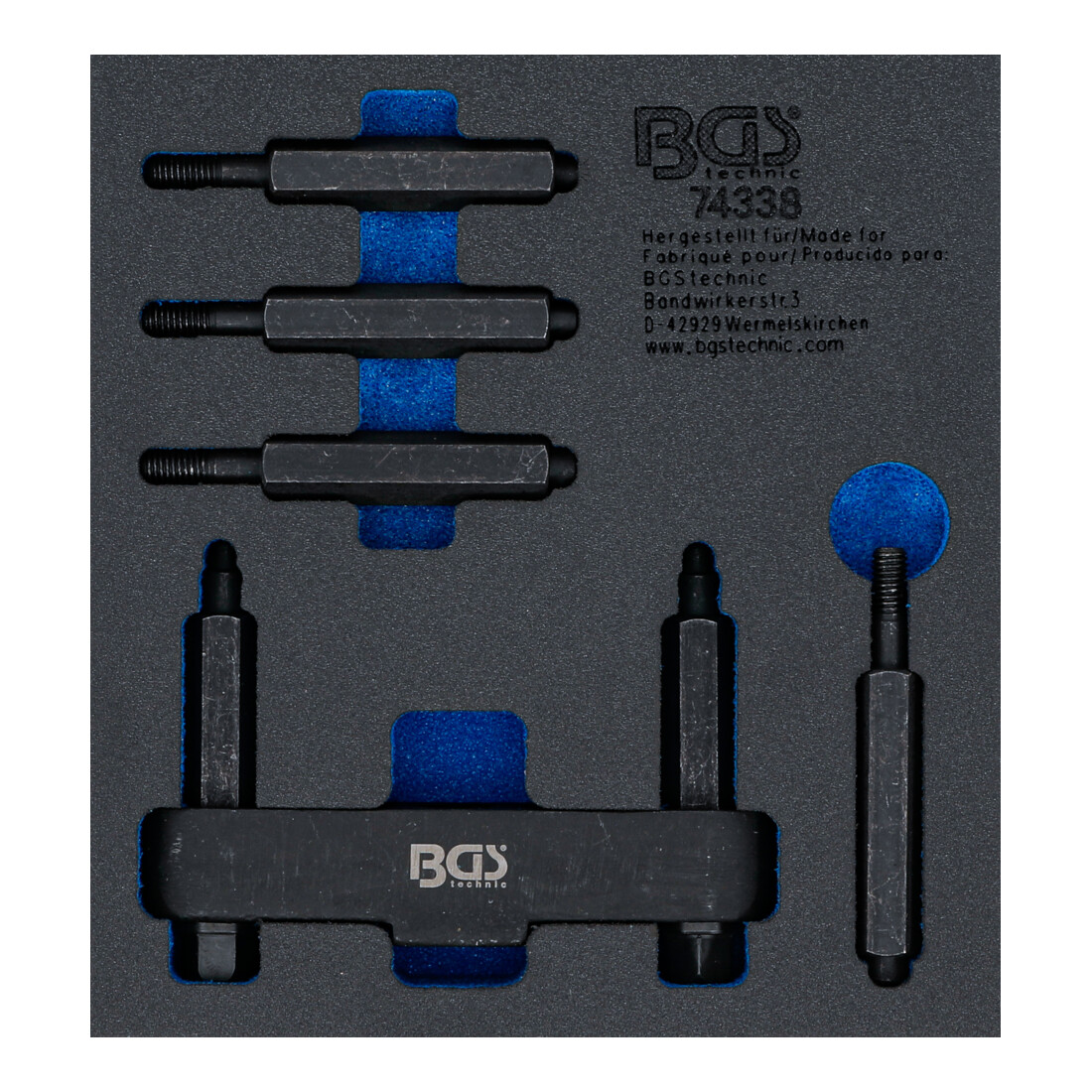 BGS Garniture pour servante d'atelier 1/6 : clé pour écrous frontaux pour essieux arrière de poids lourds