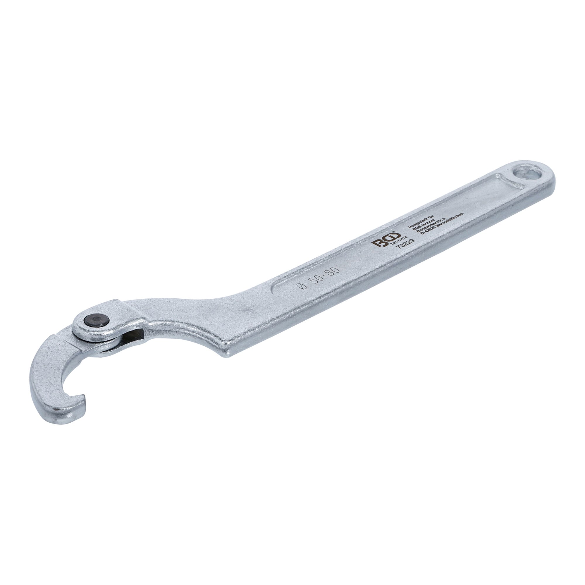 BGS Gelenk-Hakenschlüssel mit Nase, 50 - 80 mm ; BGS technic