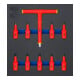 BGS Gereedschapmodule 2/3: VDE-dopsleutelbitset | 12,5 mm (1/2") | T-profiel (voor TX) T20 - T55 | 10-dlg.-1