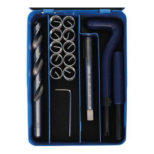 BGS Gewinde-Reparatursatz in Metall-Kassette, 14-teilig