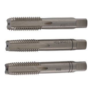 BGS Gewindebohrer-Satz Vor-, Mittel- und Fertigschneider M14 x 2,0, 3-tlg.
