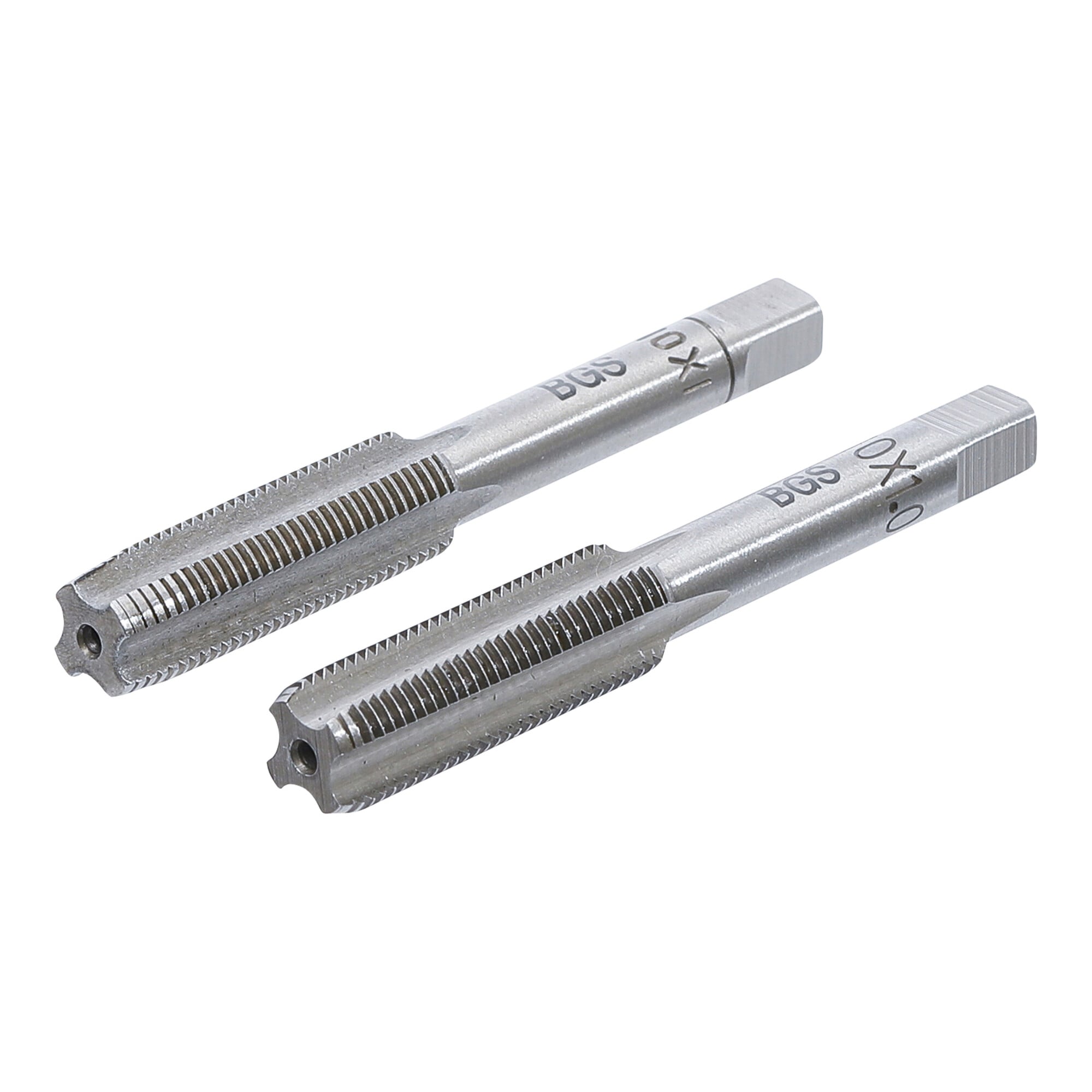 BGS Technic Gewindebohrer Vor- und Fertigschneider M10 x 1,0, 2-tlg. aus Metall für Gewinde mit einem Durchmesser von M10 x 1,0, 1900