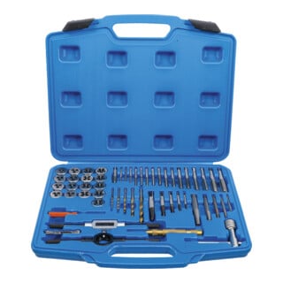 BGS Gewindeschneid-Satz 70105, Zoll, 1/4" - 1/2", 56-tlg.