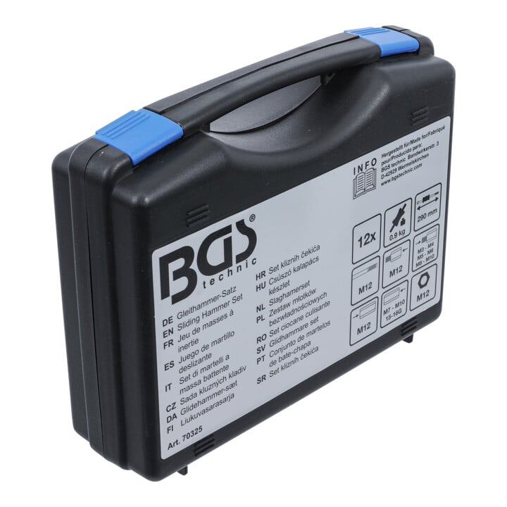 BGS Gleithammer-Satz mit Gewinde-Adaptern 12-tlg.