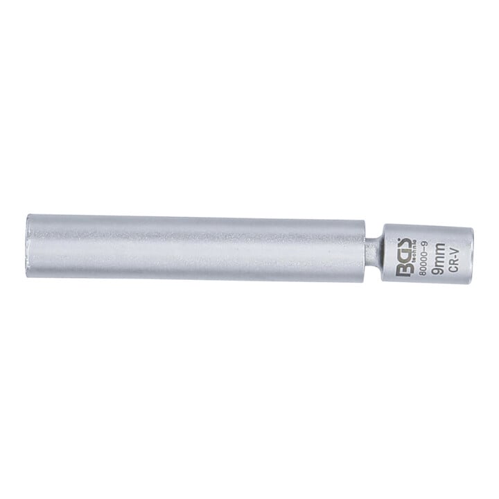 BGS Gloeikaars- en bougie-koppelstuk, aandrijving binnenvierkant 6,3 mm (1/4"), SW 9 mm