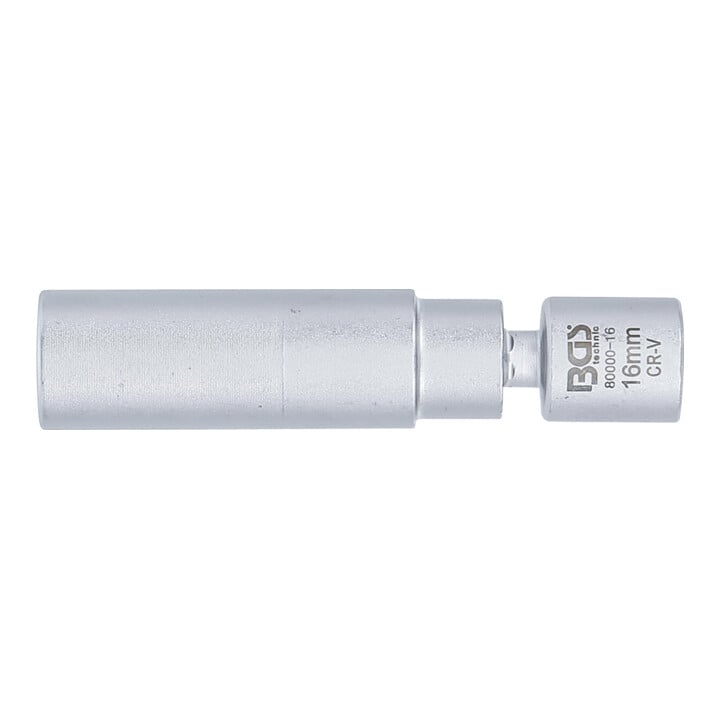 BGS Glüh- und Zündkerzen-Gelenk-Einsatz, Antrieb Innenvierkant 10 mm (3/8"), SW 16 mm