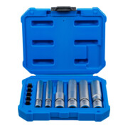 BGS Glüh- und Zündkerzen-Gelenk-Einsatz-Satz, Antrieb Innenvierkant 6,3 mm (1/4") / 10 mm (3/8"), SW 8 - 9 - 10 - 12 - 14 - 16 mm, 11-tlg.