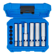BGS Glüh- und Zündkerzen-Gelenk-Einsatz-Satz, Antrieb Innenvierkant 6,3 mm (1/4") / 10 mm (3/8"), SW 8 - 9 - 10 - 12 - 14 - 16 mm, 11-tlg.-5