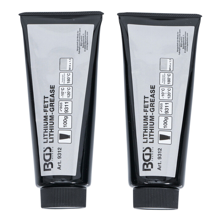 BGS Graisse lithium pour mini-pompe à graisse art. 9311 2 tubes