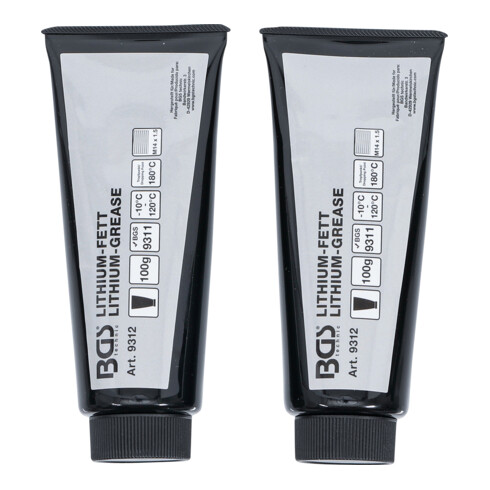 BGS Graisse lithium pour mini-pompe à graisse art. 9311 2 tubes