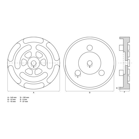BGS Gummiteller 6476-2, für Hebebühnen, Ø 140 mm