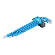BGS Haakse steeksleutelset extra lange zeskant/zeskant met kogeleinde 1,5 - 10 mm 9 delig